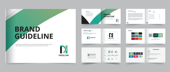Brand Guideline design or Brand guideline template layout - obrazy, fototapety, plakaty
