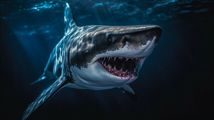 Obraz premium Great White Shark Under The Sea