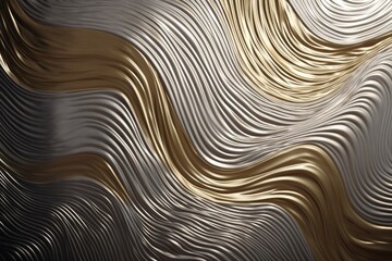 Shimmering metallic texture background in shades of gold, Generative ai