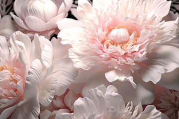 beautiful decorative ornate panel with lush flowers made of porcelain, ai tools generated image