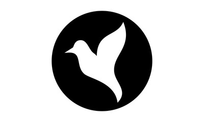 Abstract Bird Logo Line Art Silhouette