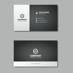 Simple clean modern black and white professional business card template design