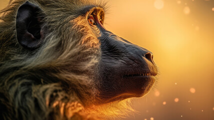 baboon created with Generative AI technology
