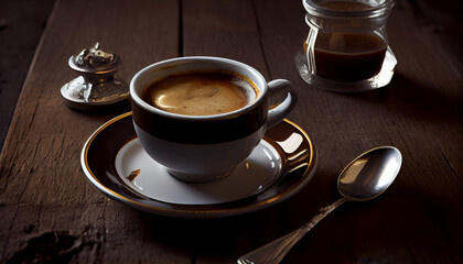 cup of coffee with cinnamon