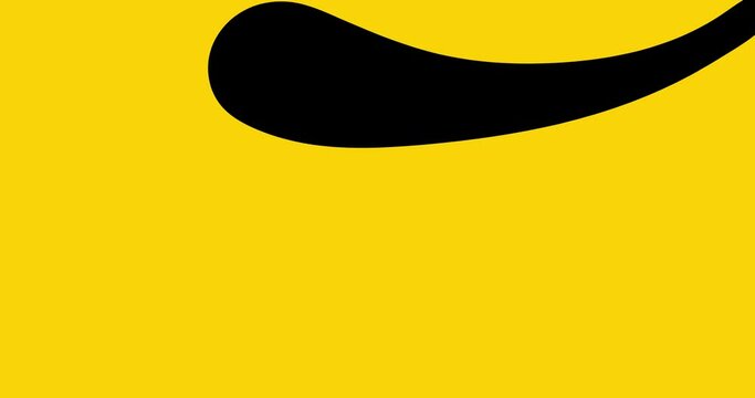 Wipe long horizontal form number 5 isolated. Cute liquid figure animation cartoon. Seamless loop multi color motion design element for business, art, fashion, etc...