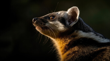 Fototapeta premium Banded palm civet created with Generative AI technology