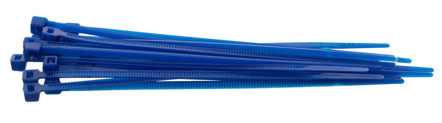 Plastic Cable tie in blue to hold cable together or wrap around things for electrician,...
