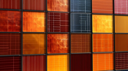 Fototapeta premium The interpretation of photovoltaic materials background. generative AI