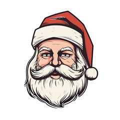 Vector illustration of Santa Claus isolated on white.