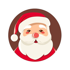 Vector illustration of Santa Claus isolated on white.