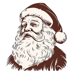 Vector illustration of Santa Claus isolated on white.