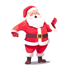 Vector illustration of Santa Claus isolated on white.