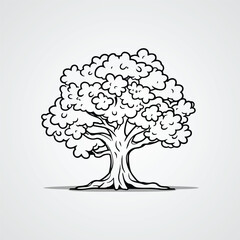 Tree Outline Tree Silhouette Tree Logo Design
