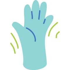 Hi Blue Hand Illustration