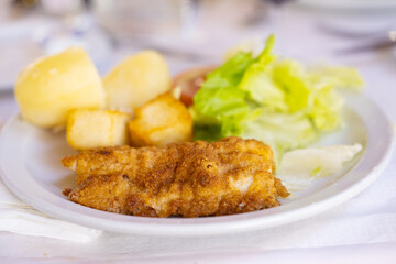 lunch at a restaurant in Madeira