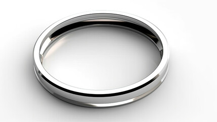 fashion silver ring on clean background created with Generative AI technology