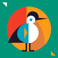 Abstract Bird Geometry, Logo Design