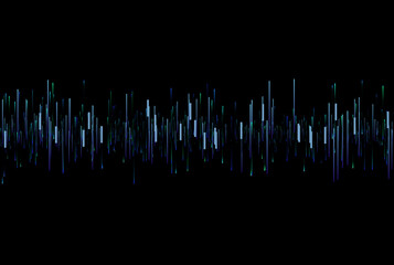 Frequency bars texture musical audio gradient rays style line art background