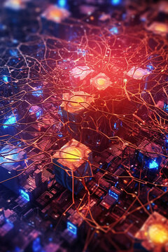 Interconnected circuits and neural networks. Generative AI