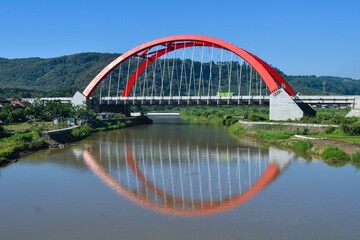 The Red Kalikuto Arch Bridge is part of the Trans Java Toll Road. This bridge is an iconic tourist spot when passing this toll road.