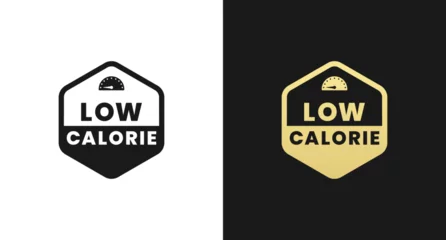 Foto op Plexiglas Low calorie label or Low calorie symbol vector isolated in flat style. Best Low calorie label for product packaging design element. Low calorie symbol for packaging design element. © YOUR LABEL
