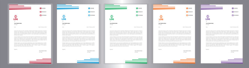 Fototapeta premium Elevate Your Business Brand with a Professional Letterhead Template Design. Create a Lasting Impression