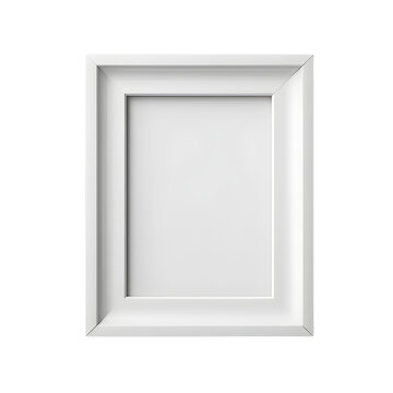 white frame for picture on transparent background