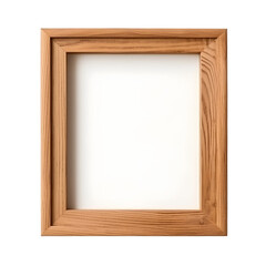 wooden photo frame with transparent background, generative AI