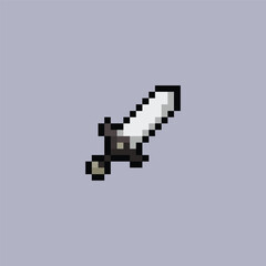 Fototapeta premium this is a sword icon in pixel art with colorful color,this item good for presentations,stickers, icons, t shirt design,game asset,logo and project.