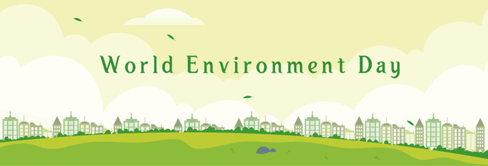 Creative banner or poster of World Environment Day. Vector illustration