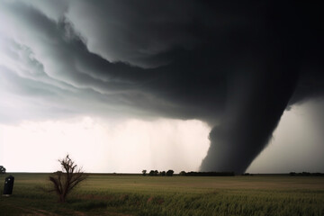 View of a large tornado