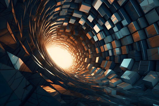 Dive into a world of abstract geometry. Generative AI