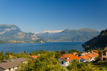 Lake Como, blue sky