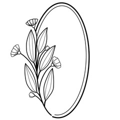 Obraz premium Frame with floral pattern for decorating various cards Different types of banners and panthers