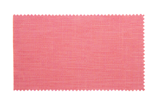 Red fabric sample isolated with clipping path