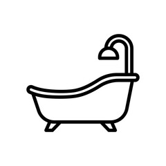 Bath tube icon vector on trendy design