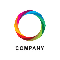  Round logo circle logo colorful multicolor rainbow