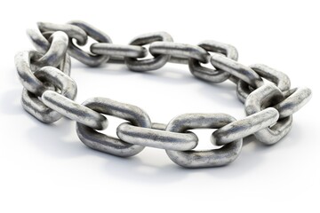 chain isolated on white background. Generated by AI.
