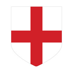 Flag of England. England flag in shape