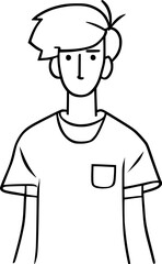 vector illustration of cute man cartoon