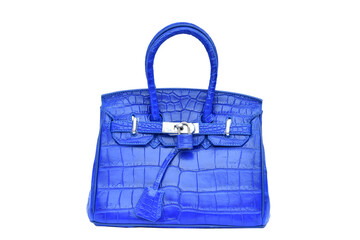 blue handbag isolated on white