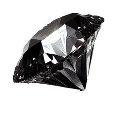 Black diamond clip art no shadow white background Ai generated image