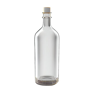 Blank Drinks bottle clip art white background Ai generated image