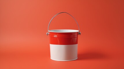 An image of bucket illustration for background presentation template. Ai generative  - obrazy, fototapety, plakaty
