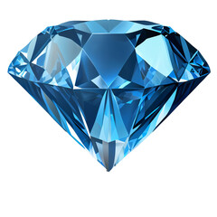 Blue diamond clip art no shadow white background Ai generated image