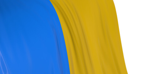 Innovative Design: Modern 3D Ukraine Flag Illustration