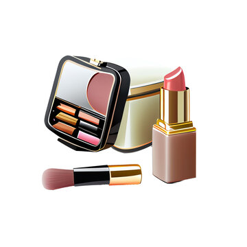 recommend clip art: Cosmetics Item clip art white background  Ai generated image