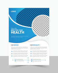 Modern Hospital, Medical, Healthcare, Flyer Template Design Layout.