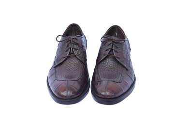 pair of brown leather shoes