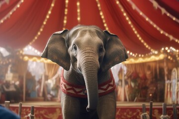 Fototapeta na wymiar circus animals. generated by AI Generative AI